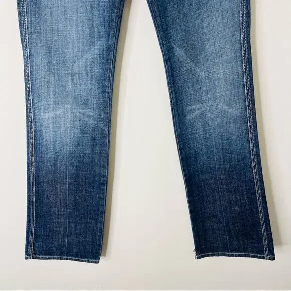 7FAM blue Colette straight leg preppy jeans 31 - Picture 3 of 7